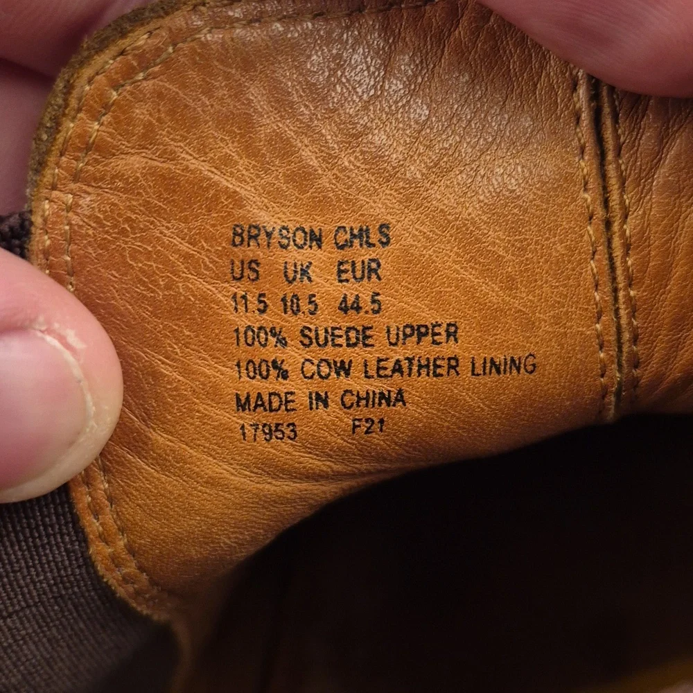 POLO RALPH LAUREN‎ Bryson Brown Suede Leather Sz 11.5 Mens Chelsea Slip On Boots